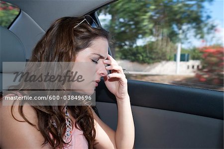 Woman in Car, Reef Playacar Resort and Spa, Playa del Carmen, Mexico