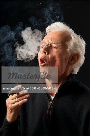 Man Smoking Cigar