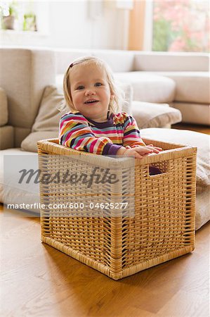 Girl in Basket