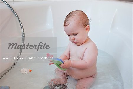 Baby Girl in Bathtub