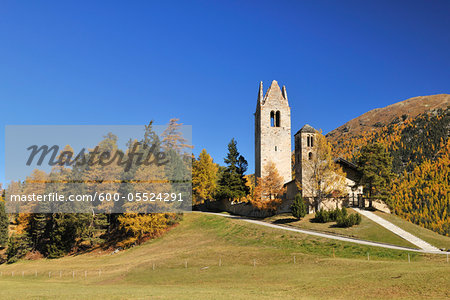 San Gian Church, Celerina/Schlarigna, Maloja, Canton of Graubunden, Switzerland