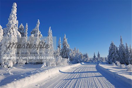 Road, Kuusamo, Northern Ostrobothnia, Oulu Province, Finland