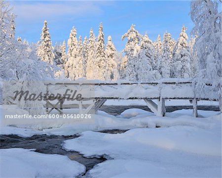 Bridge over Kitkajoki River, Kuusamo, Northern Ostrobothnia, Finland