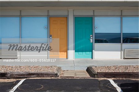 Refurbished 1970's Style Motel, Provincetown, Cape Cod, Massachusetts, USA