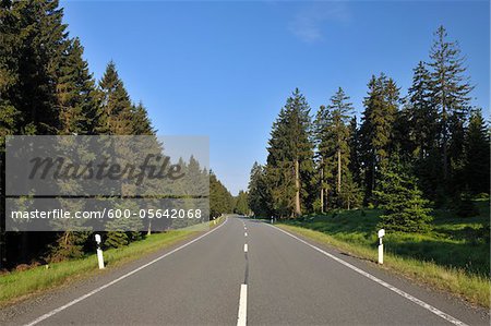 Country Road, Harz National Park, Harz, Sonnenberg, Lower Saxony, Germany