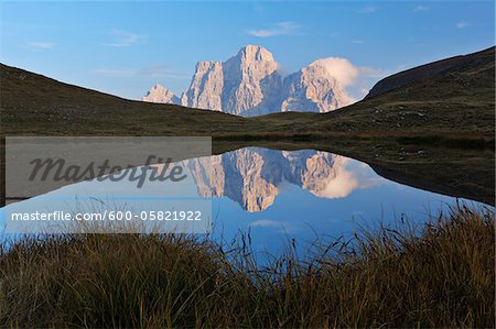 Lago delle Baste and Monte Pelmo, Dolomites, Belluno Province, Veneto, Italy
