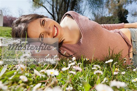 Woman Lying in Grass
