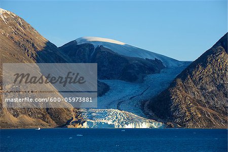 Glacier, O Fjord, Scoresby Sund, Greenland