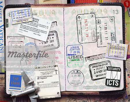 Passport with Stamps