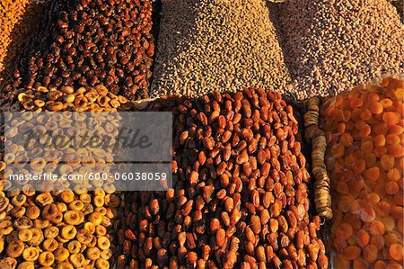Dried Fruit and Nuts on Market, Marrakech, Morocco