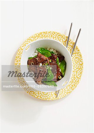 Beef and Snow Peas on Rice Beef and Snow Peas on Rice