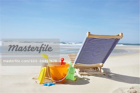 Beach Toys and Beach Chair, Cap Ferret, Gironde, Aquitaine, France