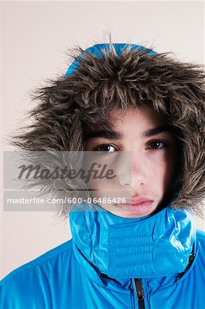 boys winter coat with fur hood