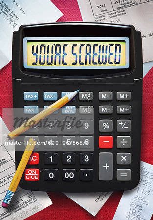 view of calculator with broken pencil and tax forms view of calculator with broken pencil and tax forms