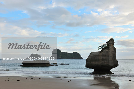 Beach at Dawn, Cathedral Cove, Hahei, Waikato, North Island, New Zealand