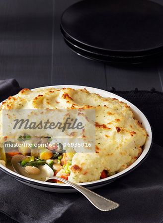 Vegetarian Shepherd's Pie with Beans and Vegetables, Studio Shot