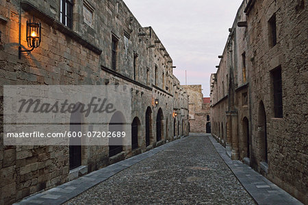 Avenue of the Knights, Old Town, Rhodes City, Rhodes, Dodecanese, Aegean See, Greece, Europe Avenue of the Knights, Old Town, Rhodes City, Rhodes, Dodecanese, Aegean See, Greece, Europe