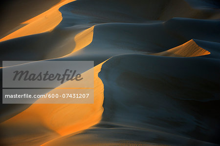 Windswept Sand Dunes at Sunset, Matruh, Great Sand Sea, Libyan Desert, Sahara Desert, Egypt, North Africa, Africa