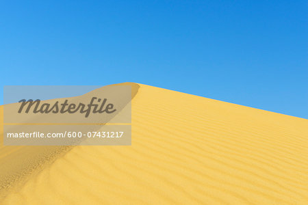 Top of Sand Dune against Blue Sky, Matruh, Great Sand Sea, Libyan Desert, Sahara Desert, Egypt, North Africa, Africa Top of Sand Dune against Blue Sky, Matruh, Great Sand Sea, Libyan Desert, Sahara Desert, Egypt, North Africa, Africa