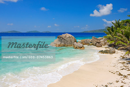Beach with Turquoise Water, La Digue, Seychelles