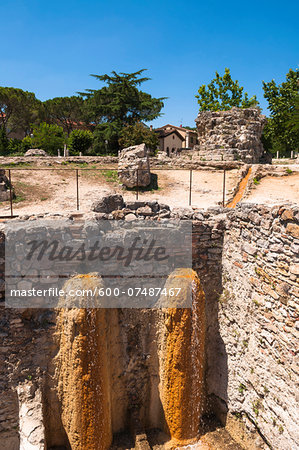 Ancient Thermal Shower, Bagno Vignoni, Val d'Orcia, Siena, Tuscany, Italy