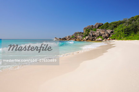 Indian Ocean at Grand Anse Beach, La Digue, Seychelles