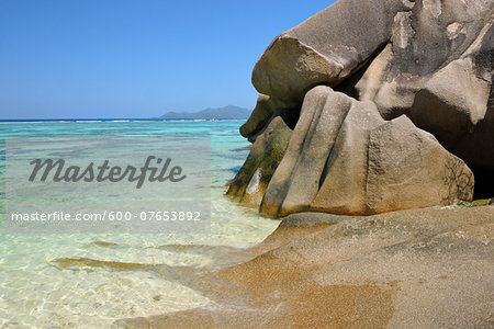 Anse Source d'Argent with Sculpted Rocks, La Digue, Seychelles