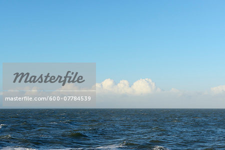 North Sea ocean water and horizon, Helgoland, Germany