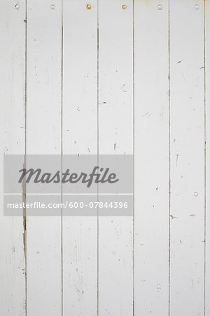 Close-up of white, painted, wooden wall, Germany Close-up of white, painted, wooden wall, Germany