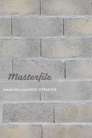 Close-up of Grey Brick Wall, Royan, Charente-Maritime, France