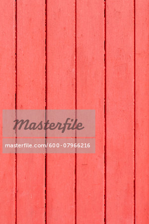 Close-up of Red Painted Wooden Wall, Andernos, Aquitaine, France