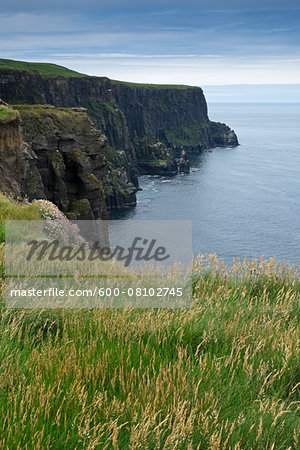 Trail to the Cliffs of Moher viewed from coastal village of Doolin, Republic of Ireland Trail to the Cliffs of Moher viewed from coastal village of Doolin, Republic of Ireland