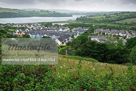 Overview of fishing town of Kinsale, Republic of Ireland