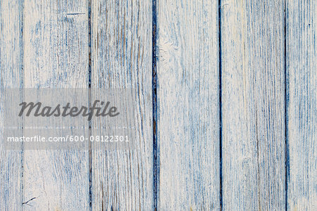 Close-up of Blue and White Painted Wooden Wall, Biscarrosse, Aquitaine, France