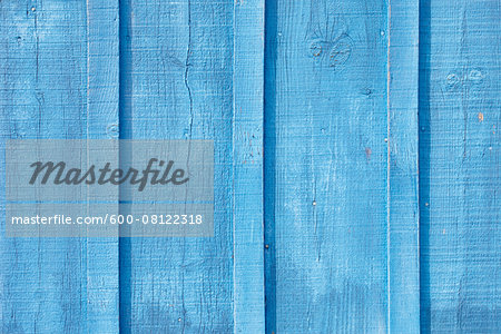 Close-up of Blue Painted Wooden Wall, Andernos, Arcachon, Gironde, Aquitaine, France