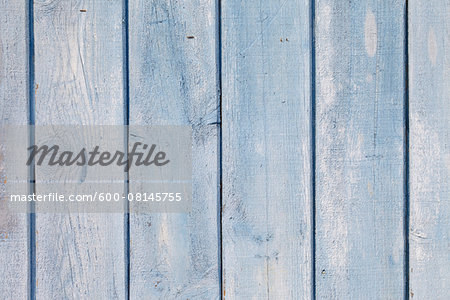 Close-up of Blue Painted Wooden Wall, Charente-Maritime, France
