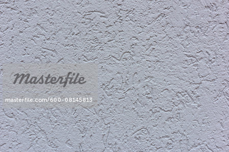Close-up of painted, white, exterior stone wall of house, Odenwald, Hesse, Germany