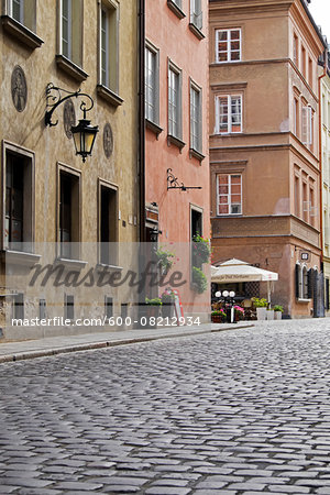 Cobblestone Street, Stare Miasto, Warsaw, Poland Cobblestone Street, Stare Miasto, Warsaw, Poland