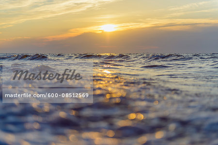Baltic Sea at Sunrise, Bunken, Aalbaek Bay, Baltic Sea, North Jutland, Denmark