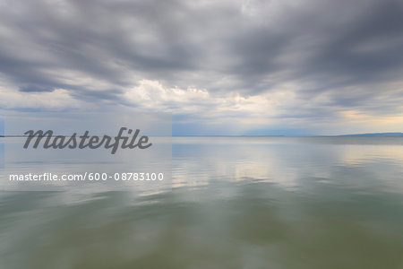 Clouds Reflecting in Lake Neusiedl at Weiden am See, Burgenland, Austria