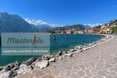 Lakeside promenade at Torbole on Lake Garda (Lago di Garda) in Trentino, Italy