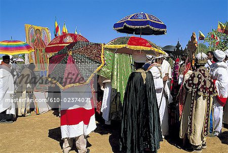 Ethiopia, Wollo region, Lalibela, epiphany celebration "Timkat", procession