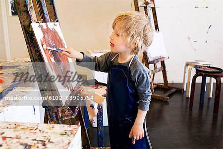 Boy painting