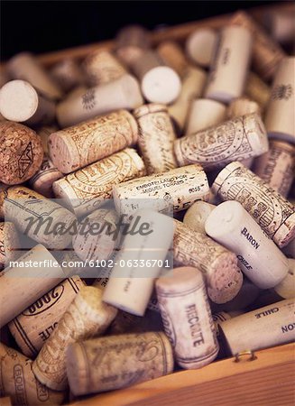 Close-up of corks