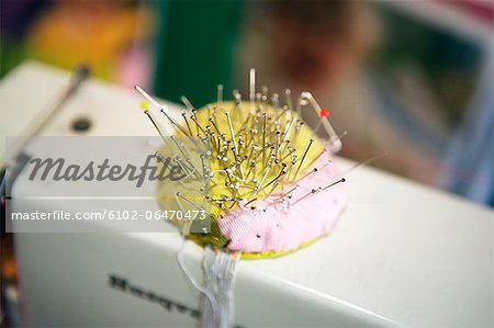 A pincushion on a sewing machine, Sweden.