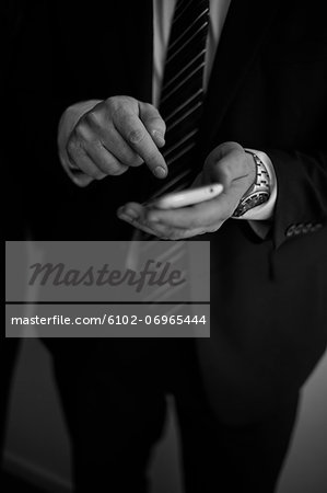 Businessman using smartphone