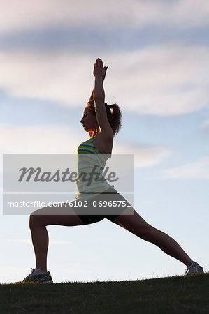 Young woman doing yoga