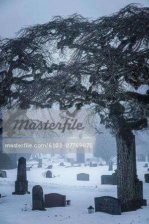 Graves at churchyard