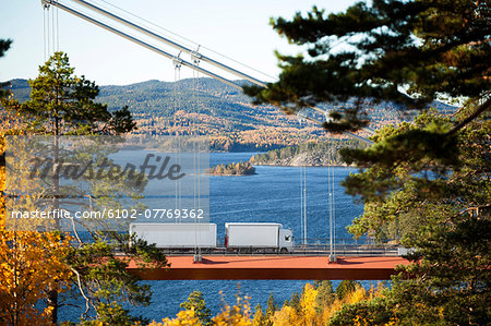 Lorry on bridge
