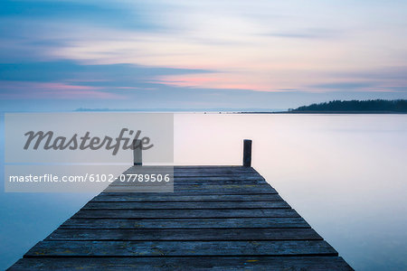 Jetty at dusk, Blekinge. Sweden